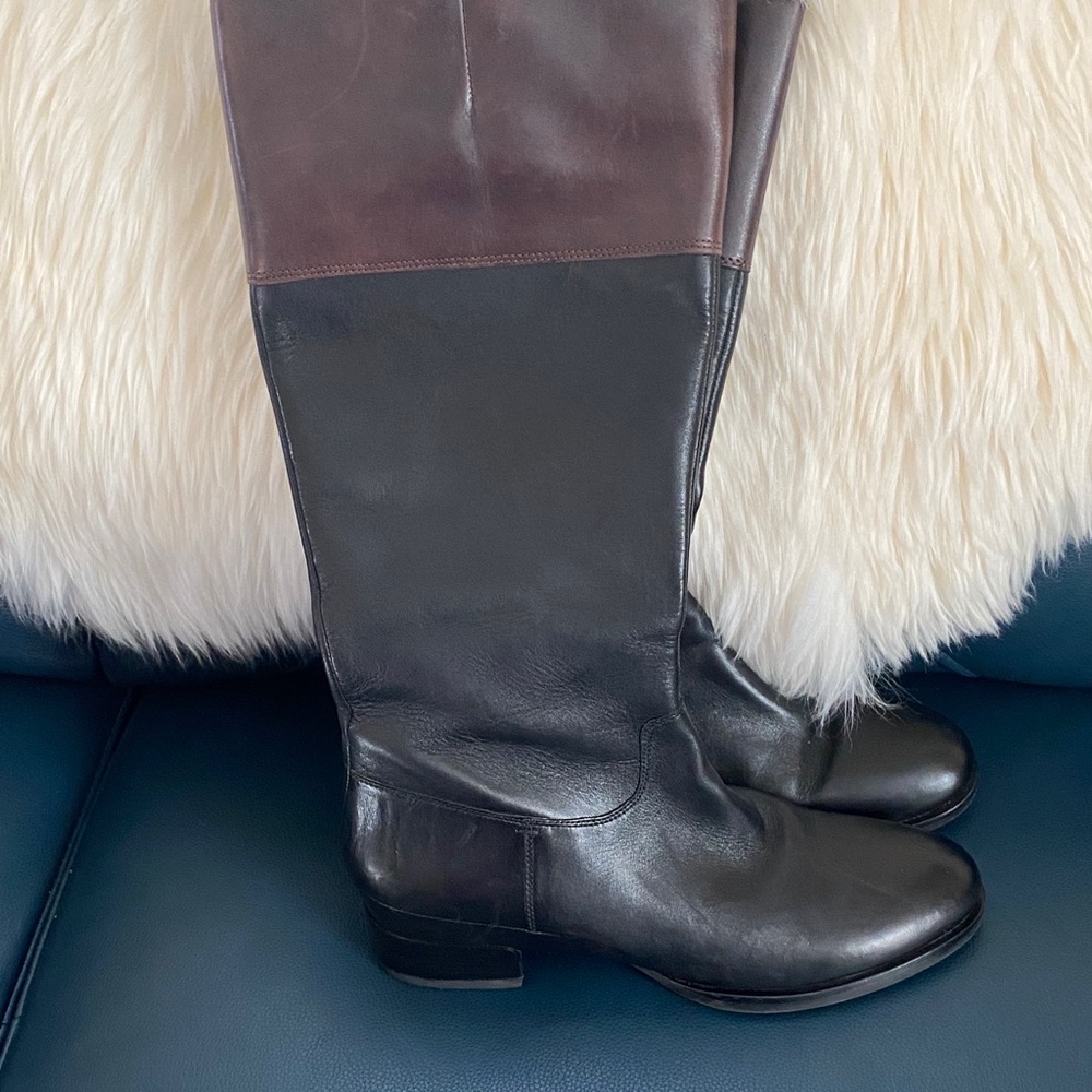 Ecco Black and Brown Women's Combat Boots